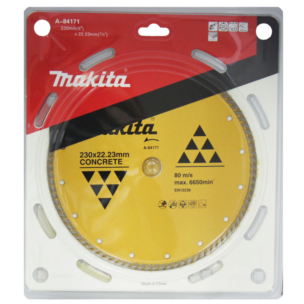 A-84171 ใบเพชร แบบซี่ ตัดคอนกรีต ขนาด 9นิ้ว 230x2.6x7x22.23มิลลิเมตร (สีทอง)