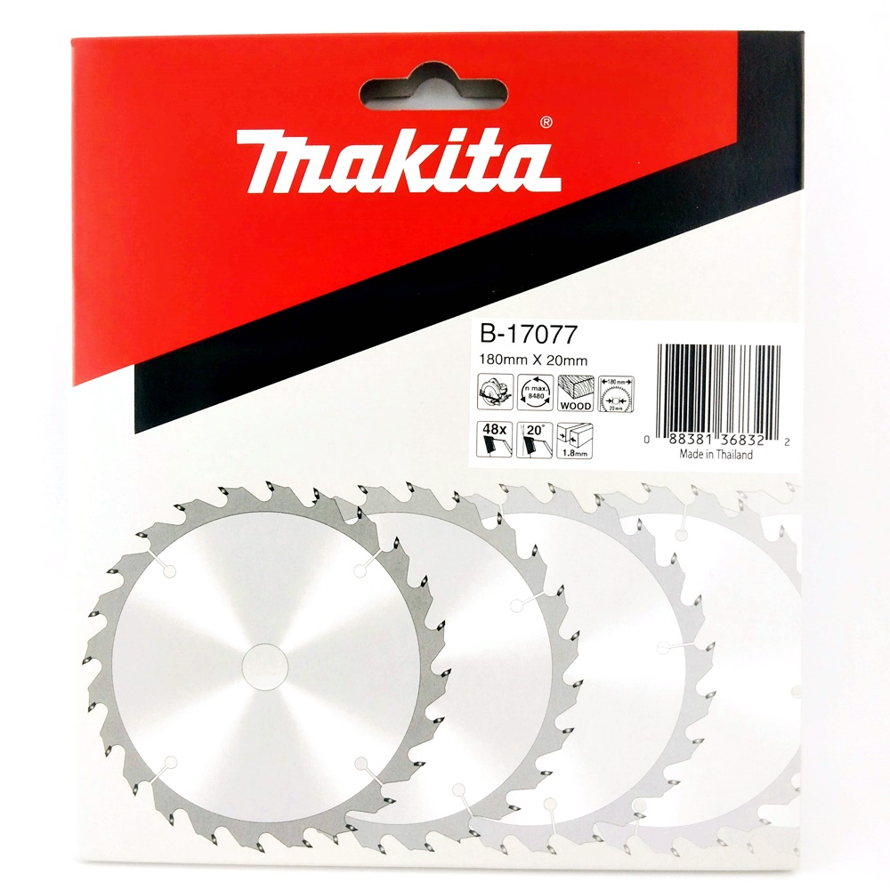 B-17077 ใบเลื่อยวงเดือน TCT 180x20x48T (ตัดไม้)