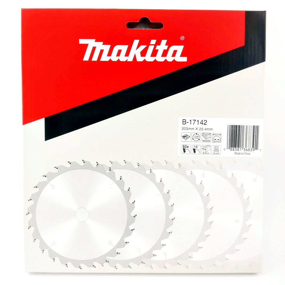 B-17142 ใบเลื่อยวงเดือน TCT 203x25.4x60T (ตัดไม้)