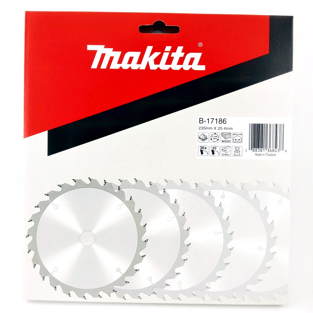 B-17186 ใบเลื่อยวงเดือน TCT 235x25.4x36T (ตัดไม้)
