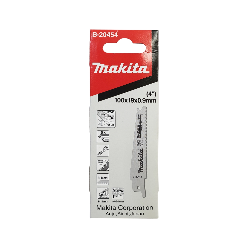 B-20454 ใบเลื่อยชัก 14-18tpi 100mm BIM