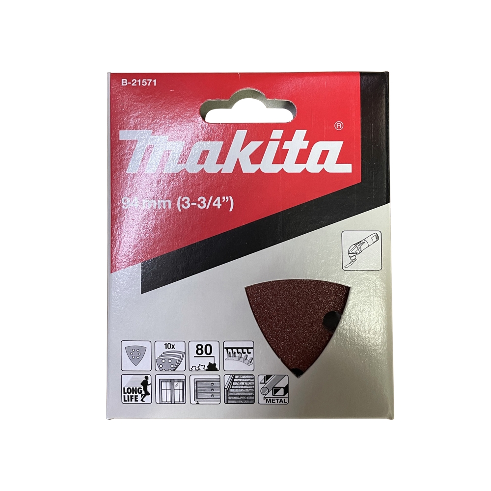 B-21571 Abrasive Paper D-Long 80 (10Pcs/Set) (Wood) (Set)