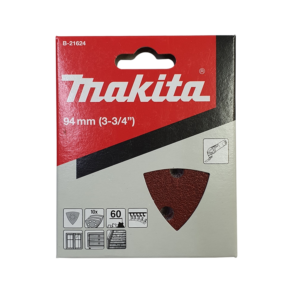 B-21624 Abrasive Paper Delta Red 60 (10Pcs/Set) (Wood) (Set)