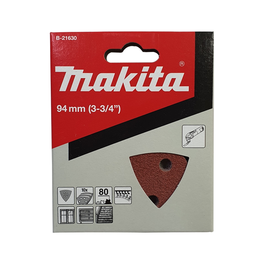 B-21630 Abrasive Paper Delta Red 80 (10Pcs/Set) (Wood) (Set)