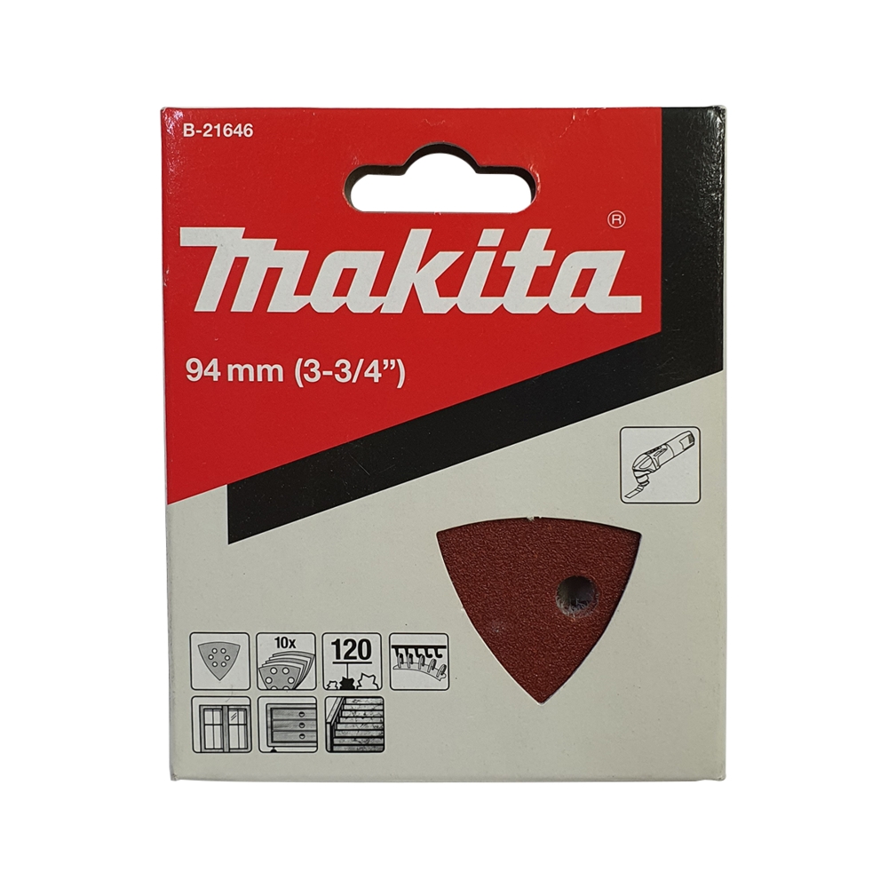 B-21646 Abrasive Paper Delta Red 120 (10Pcs/Set) (Wood) (Set)