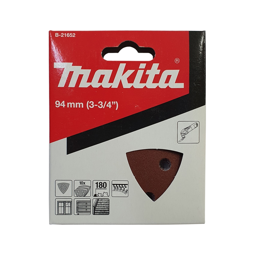 B-21652 Abrasive Paper Delta Red 180 (10Pcs/Set) (Wood) (Set)