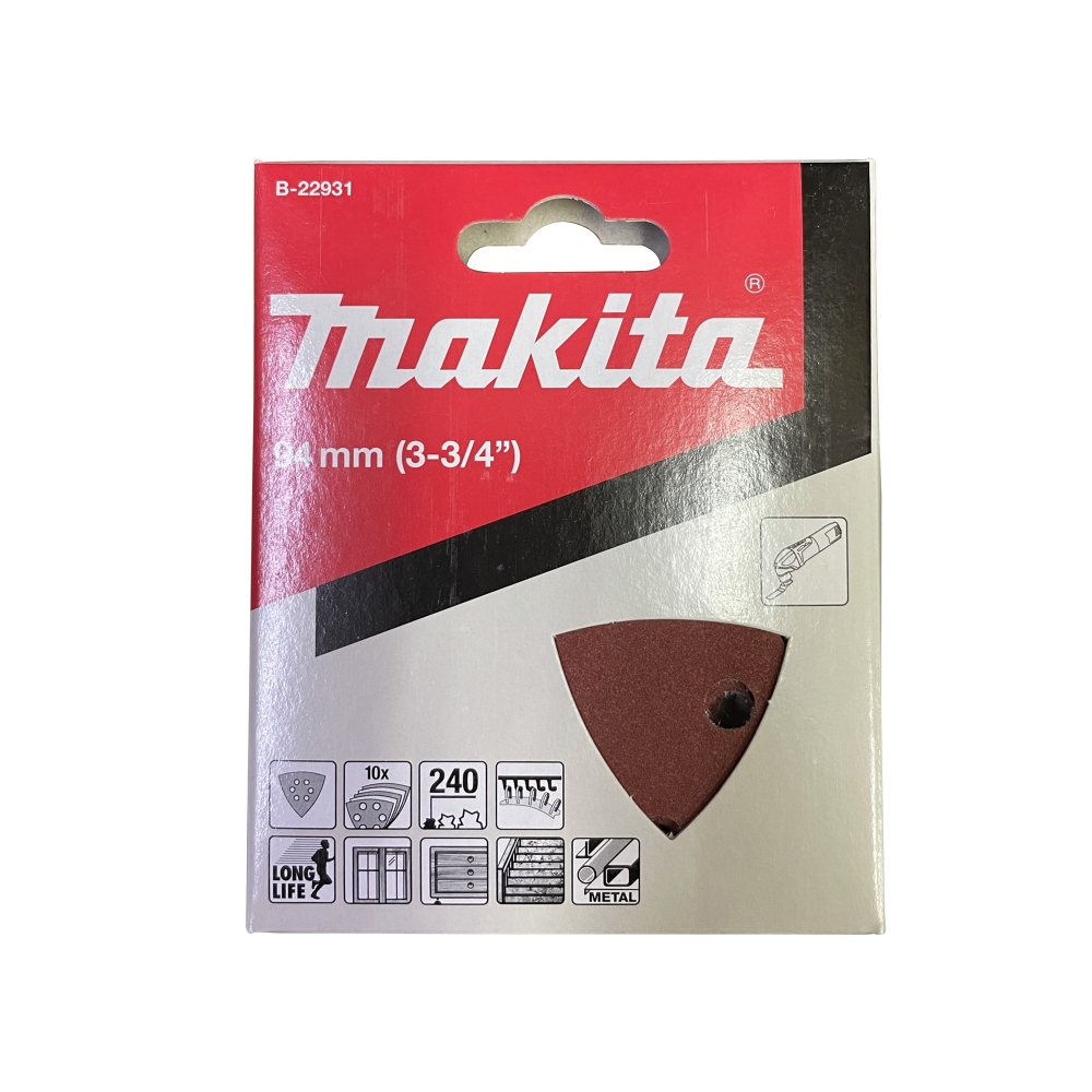 B-22931 Abrasive Paper D-Long 240 (10Pcs/Set) (Wood) (Set)