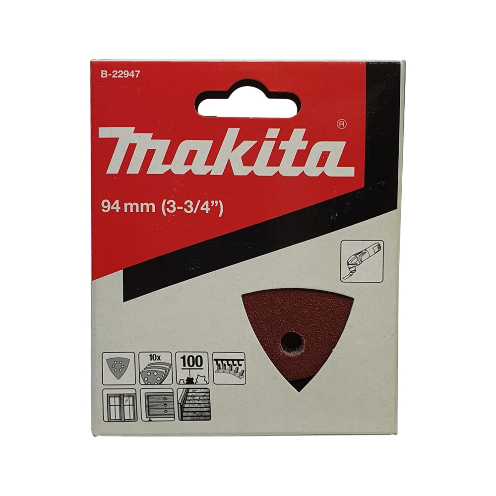 B-22947 Abrasive Paper Delta Red 100 (10Pcs/Set) (Wood) (Set)