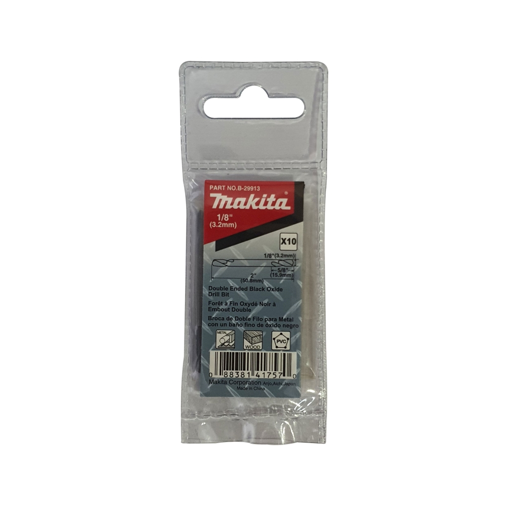B-29913 ดอกเจาะเหล็กคม 2 ข้าง 1/8"x2"