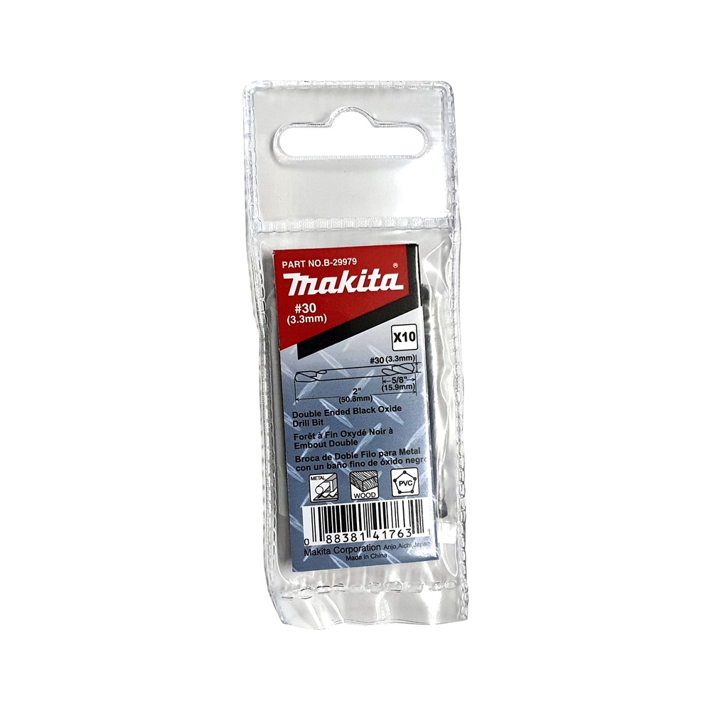 B-29979 ดอกเจาะเหล็กคม 2 ข้าง #30(3.3mm)