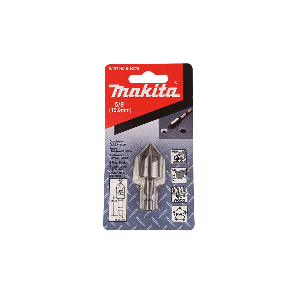 B-30075 ดอก Countersink 5/8"x2" 5 คม 82 องศาก้าน MZ