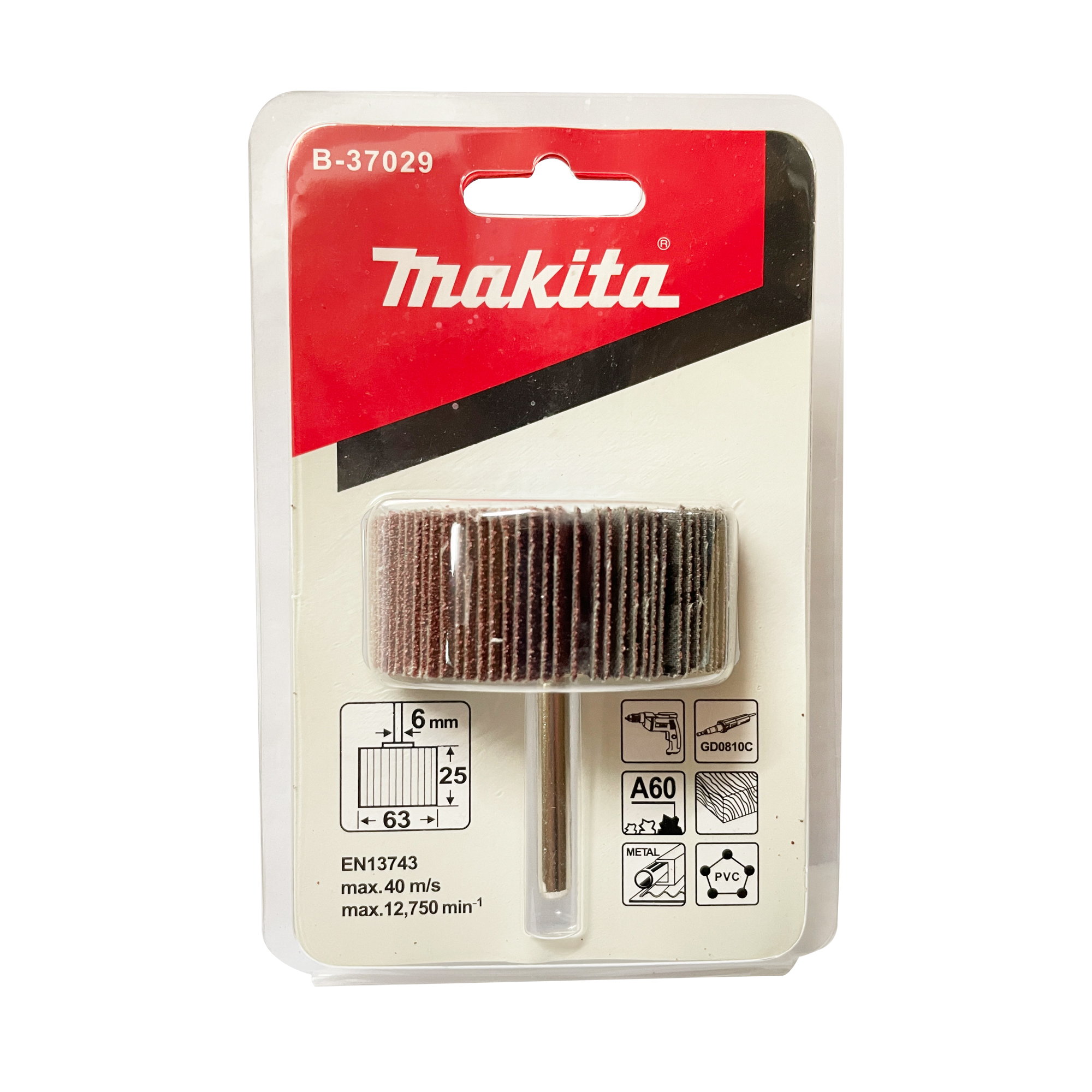 B-37029 Flap Wheel A60 63.5 x 25.4 x 6mm