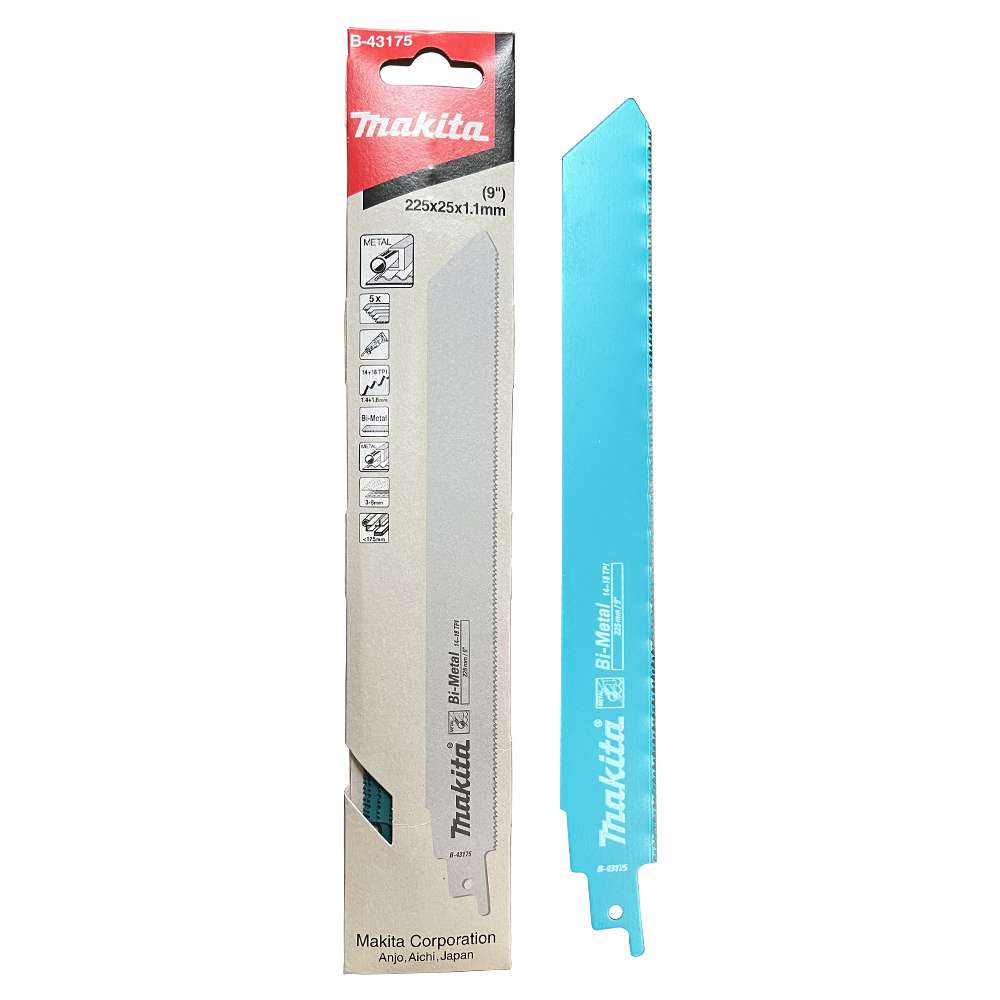 B-43175 Recipro Saw Blade 225mm 14+18Tpi JR3050T (Metal/Heavy) (5pcs/pack) (N)