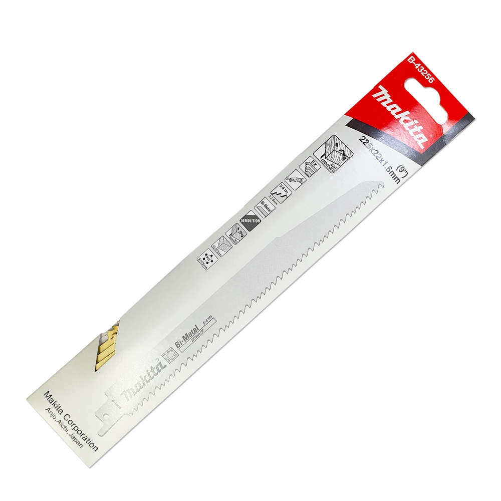 B-43256 ใบเลื่อยชัก 5-8tpi 225mm BIM