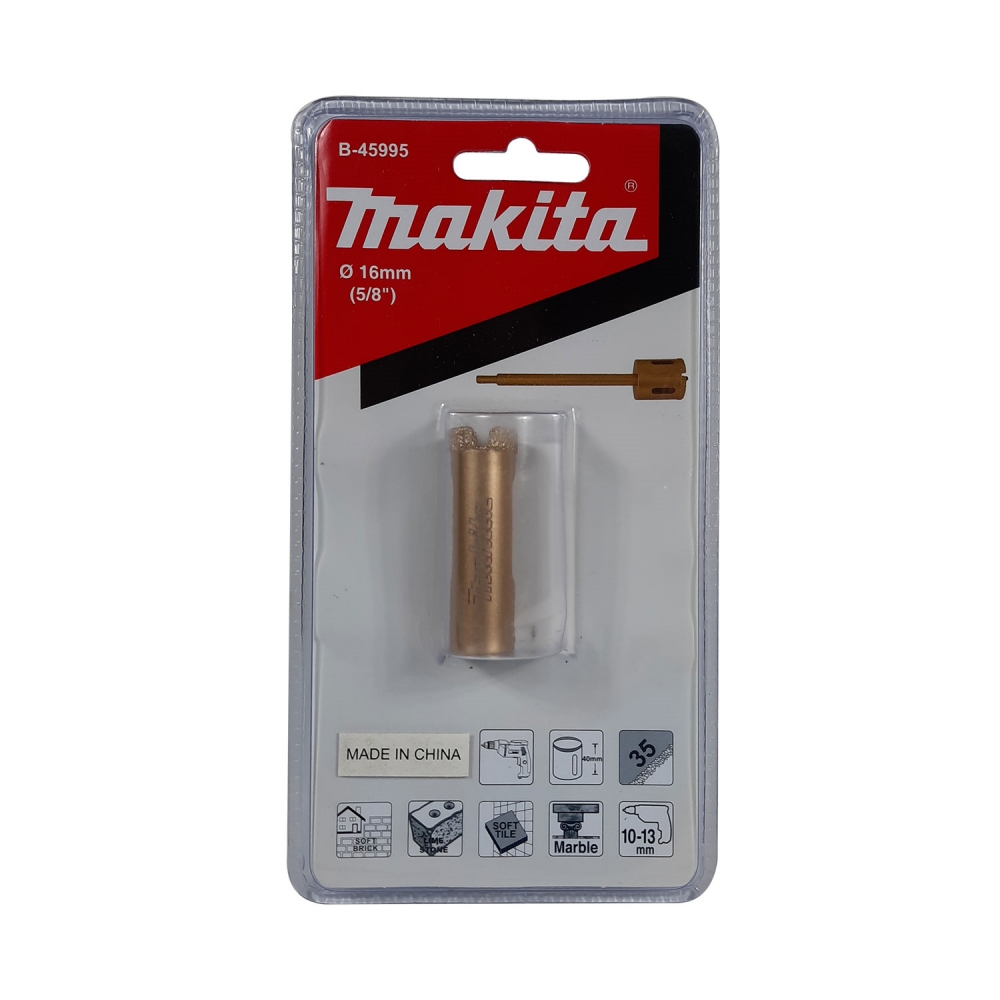 B-45995 โฮลซอเจาะกระเบื้องเพชร Vacuum Brazed 16x40mm