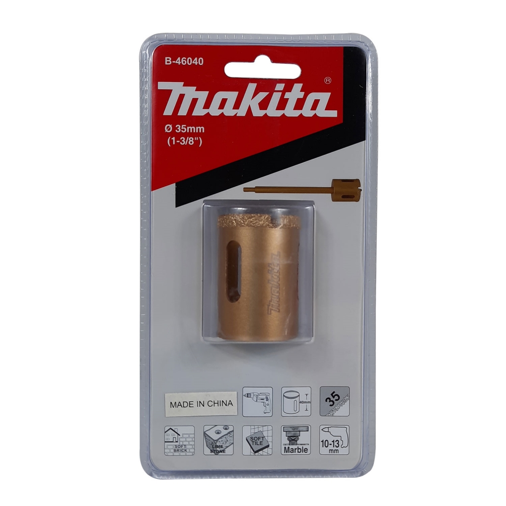 B-46040 โฮลซอเจาะกระเบื้องเพชร Vacuum Brazed 35x40mm