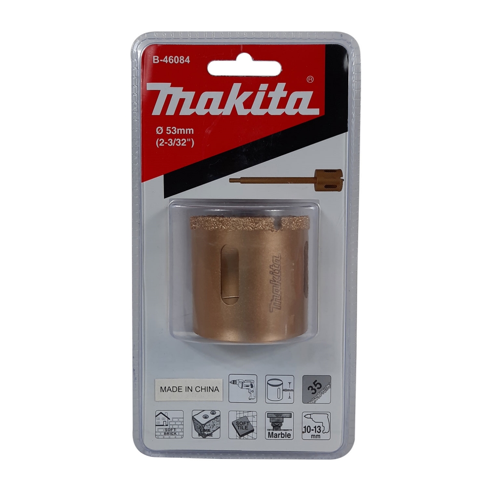 B-46084 โฮลซอเจาะกระเบื้องเพชร Vacuum Brazed 53x40mm