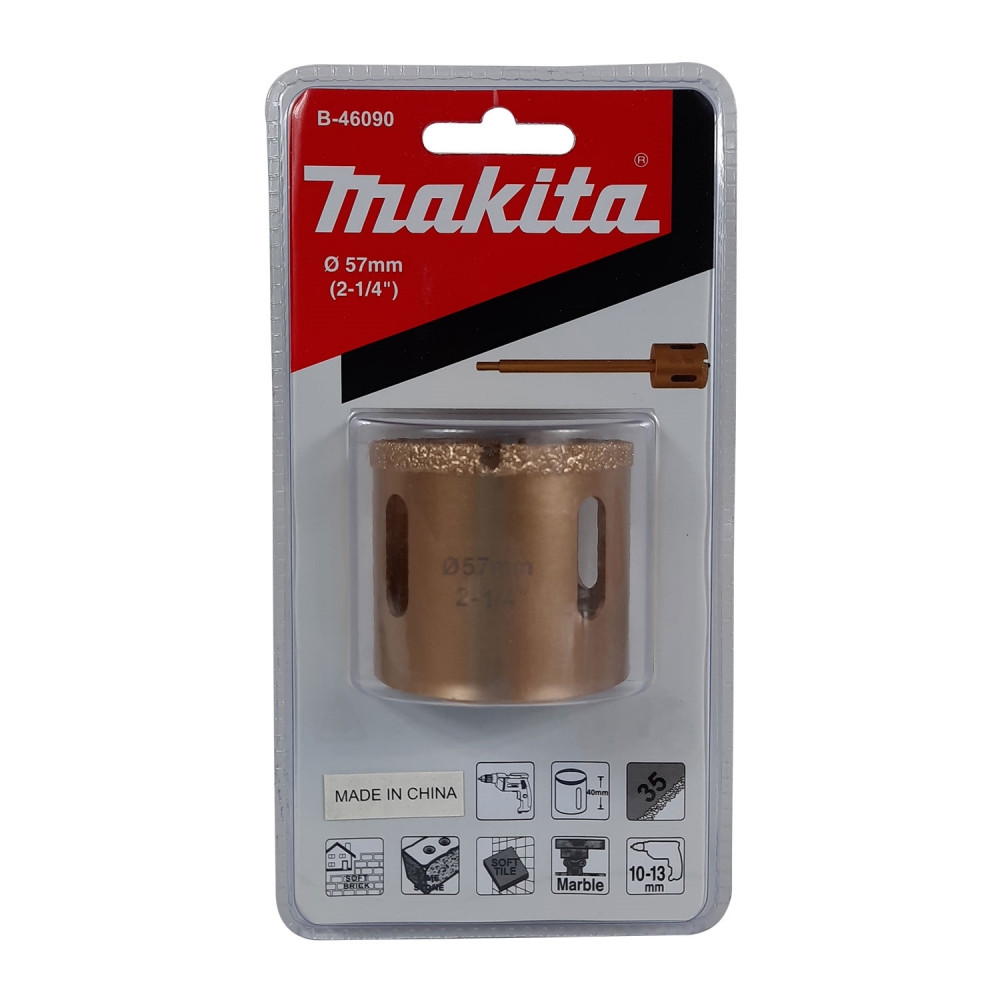 B-46090 โฮลซอเจาะกระเบื้องเพชร Vacuum Brazed 57x40mm