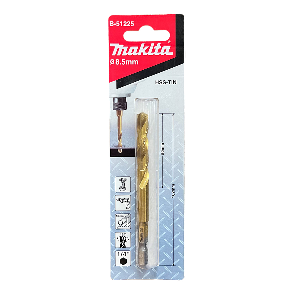 B-51225 ดอกสว่านอิมแพค HSS-TIN 8.5x102 mm NZ