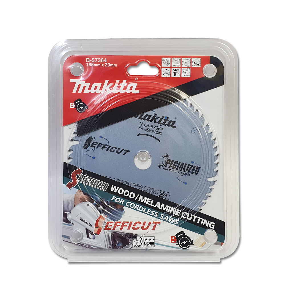 B-57364 ใบเลื่อย Efficut 165x20x1.45x56T ตัดไม้/MDF
