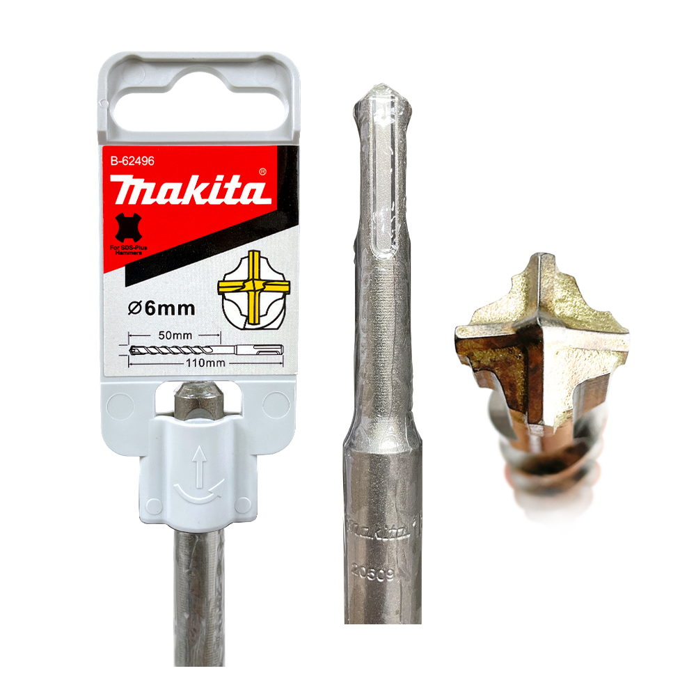 B-62496 ดอกสว่าน SDS 4-Cutter 6 x 110 mm