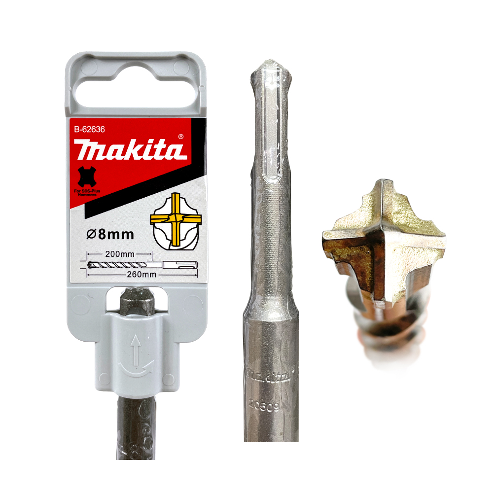 B-62636 ดอกสว่าน SDS 4-Cutter 8 x 260 mm