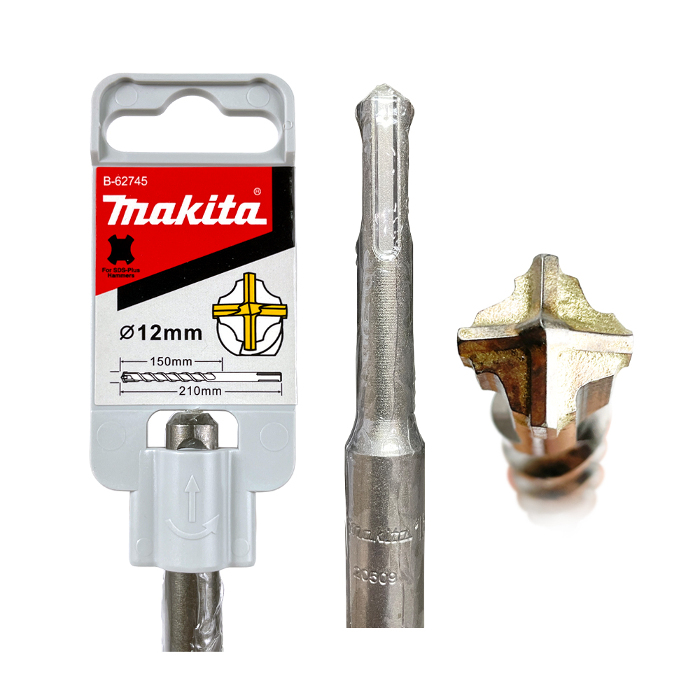B-62745 ดอกสว่าน SDS 4-Cutter 12 x 210 mm