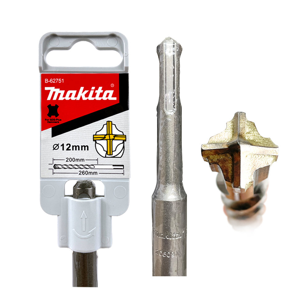 B-62751 ดอกสว่าน SDS 4-Cutter 12 x 260 mm