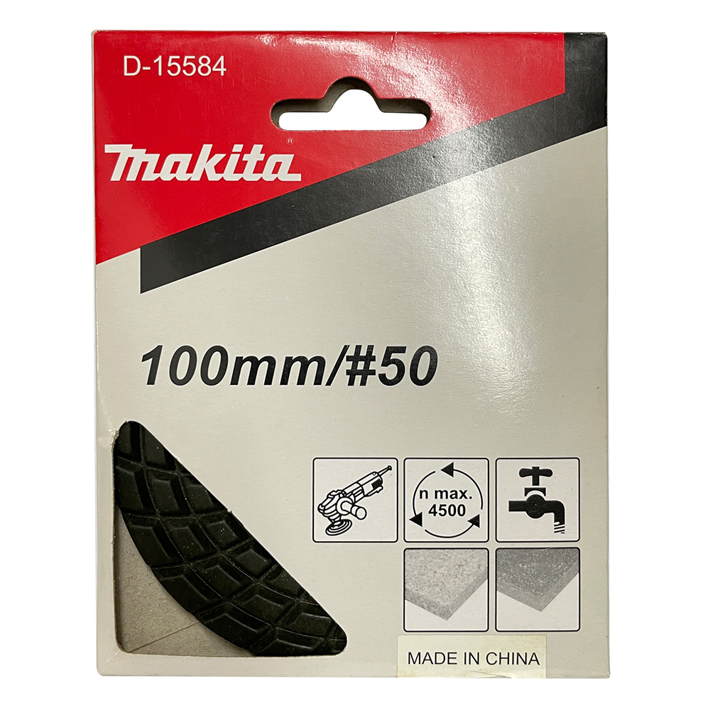 D-15584 แผ่นขัดเพชร ขัดหินอ่อน ขนาด 4นิ้ว 100มิลลิเมตร (สีน้ำเงิน#50)