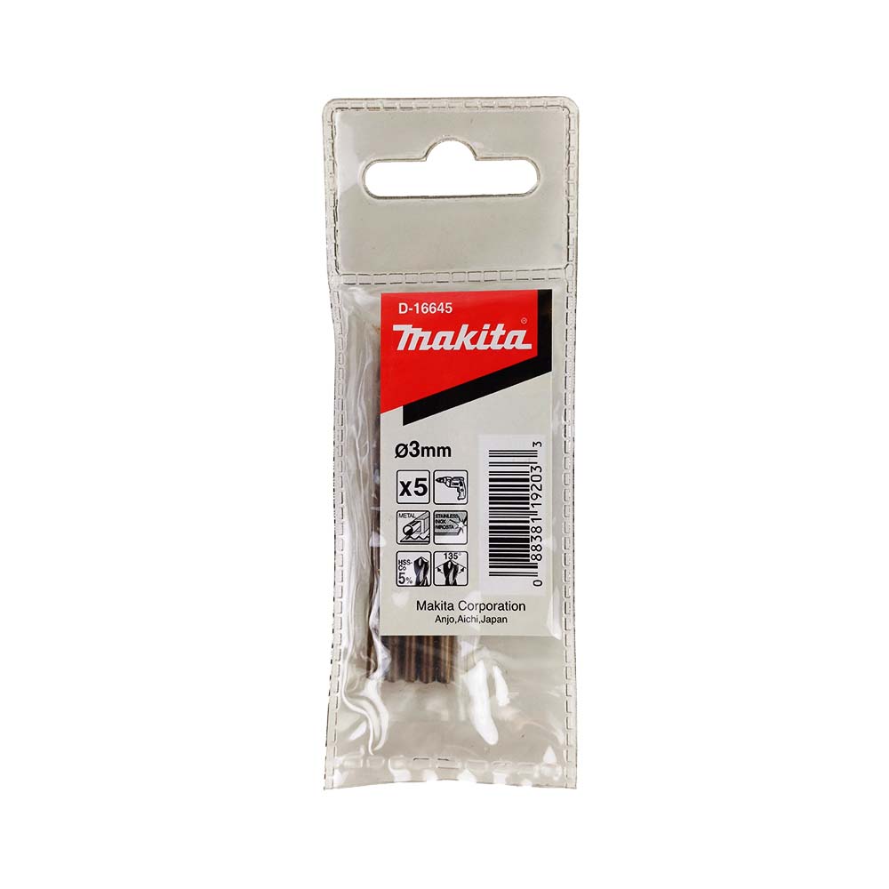 D-16645 ดอกเจาะเหล็ก HSS-Co 3.00x61mm