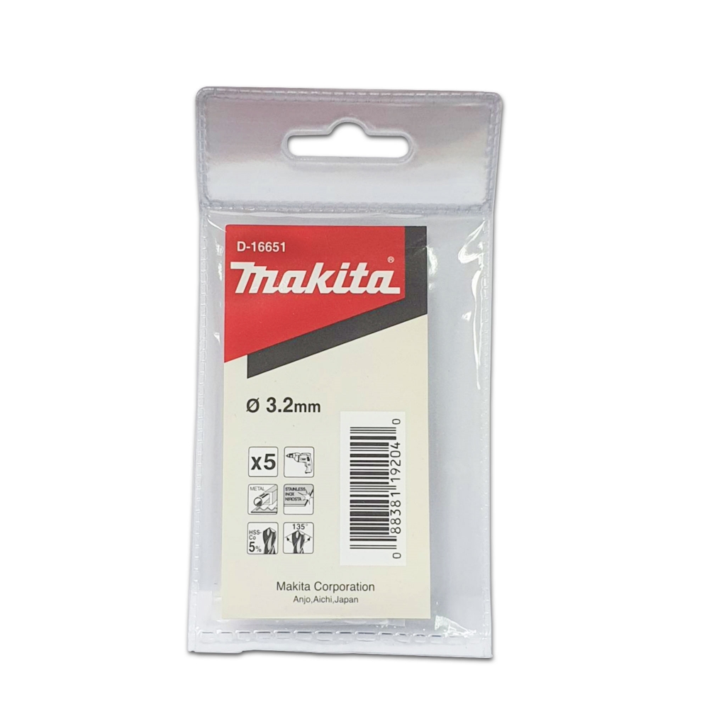 D-16651 ดอกเจาะเหล็ก HSS-Co 3.20x65 mm