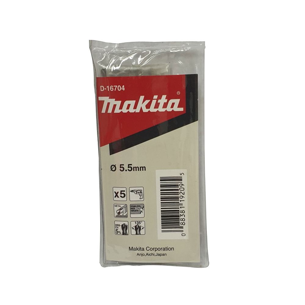 D-16704 ดอกเจาะเหล็ก HSS-Co 5.50x93mm