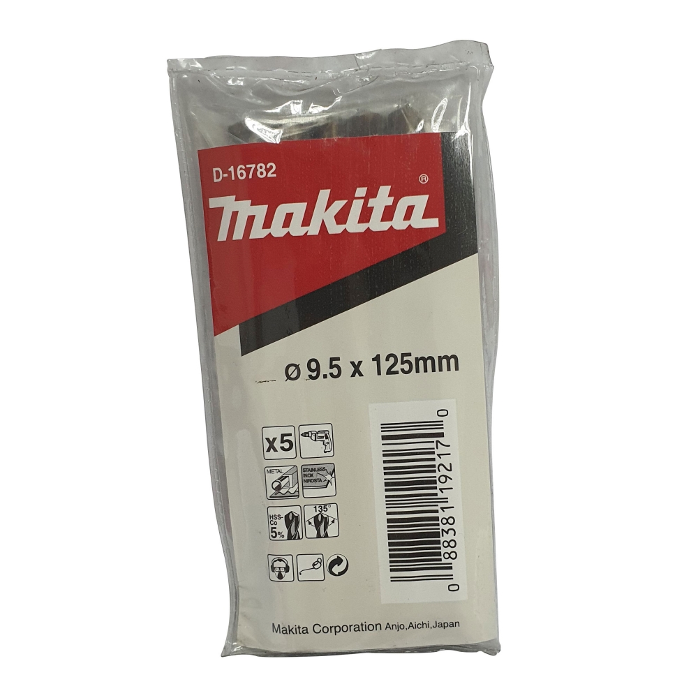 D-16782 ดอกเจาะเหล็ก HSS-Co 9.50x125mm