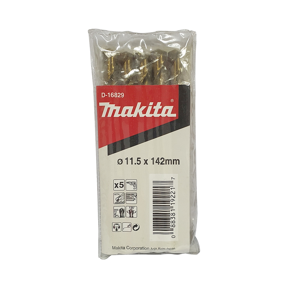 D-16829 ดอกเจาะเหล็ก HSS-Co 11.5x142mm