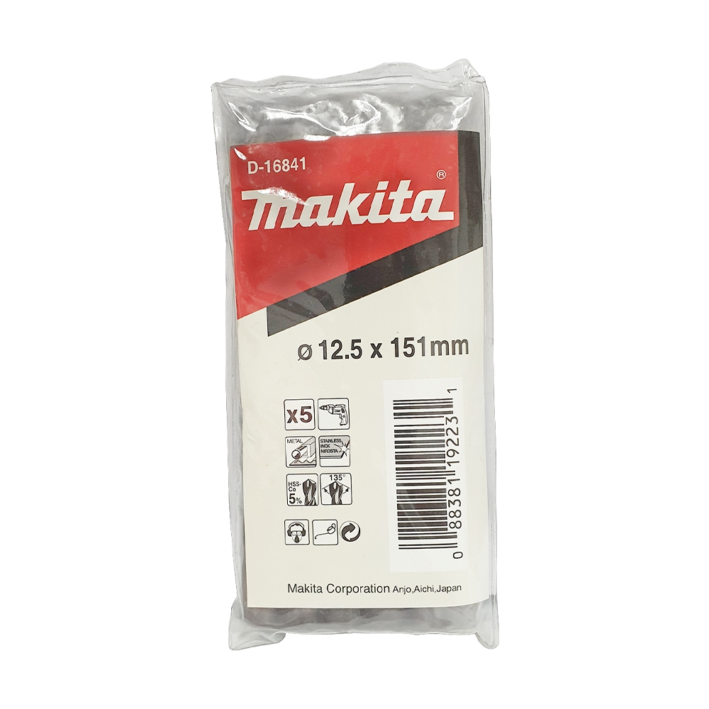 D-16841 ดอกเจาะเหล็ก HSS-Co 12.5x151mm