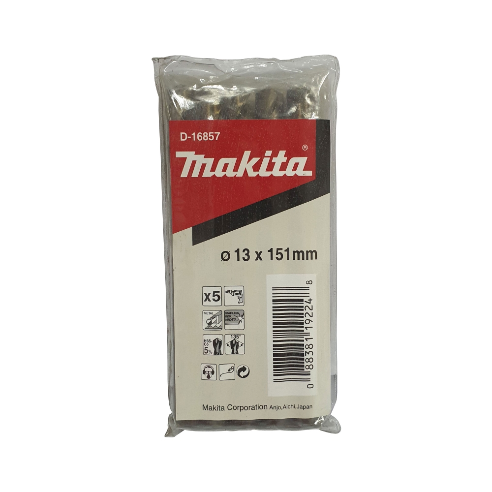 D-16857 ดอกเจาะเหล็ก HSS-Co 13.0x151mm