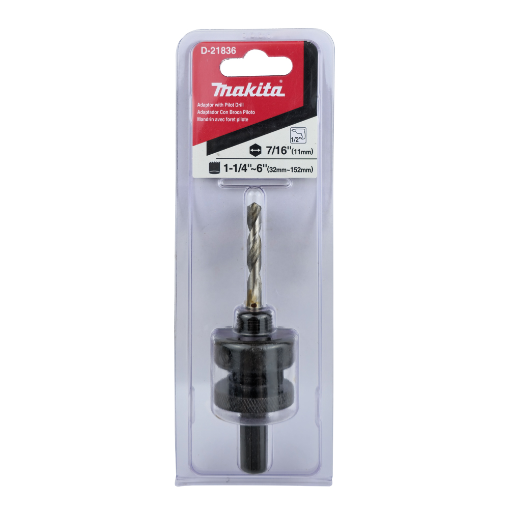 D-21836 Adapter โฮลซอ MAKITA 32-152mm (1-1/4"-6") ก้านหกเหลี่ยม