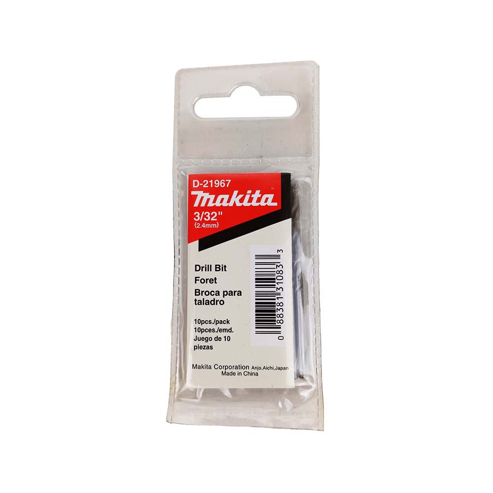 D-21967 ดอกสว่านเจาะเหล็ก HSS-G (สีเงิน) ขนาด 3/32"x2-1/4"