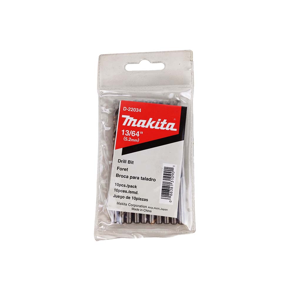 D-22034 ดอกสว่านเจาะเหล็ก HSS-G (สีเงิน) ขนาด 13/64"x3-5/8"