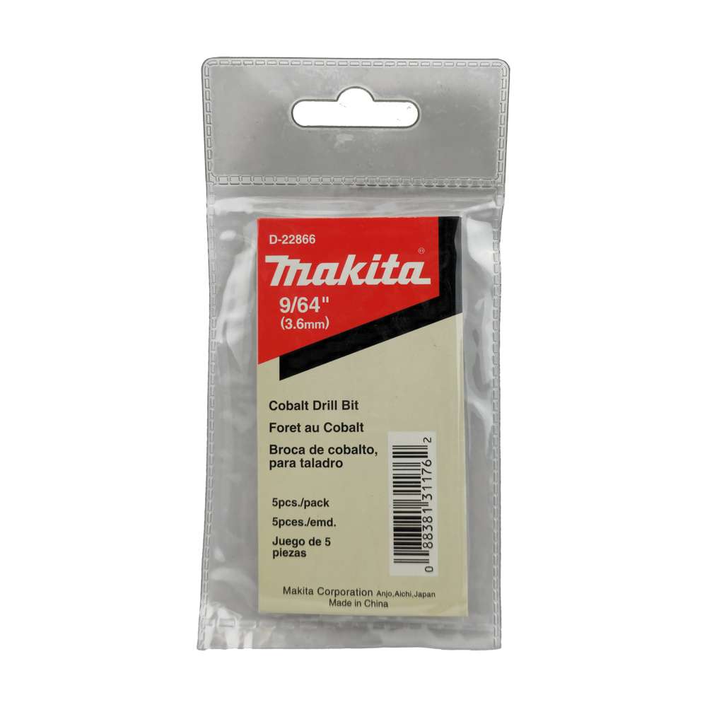 D-22866 ดอกเจาะเหล็ก HCo 9/64"x2-7/8"