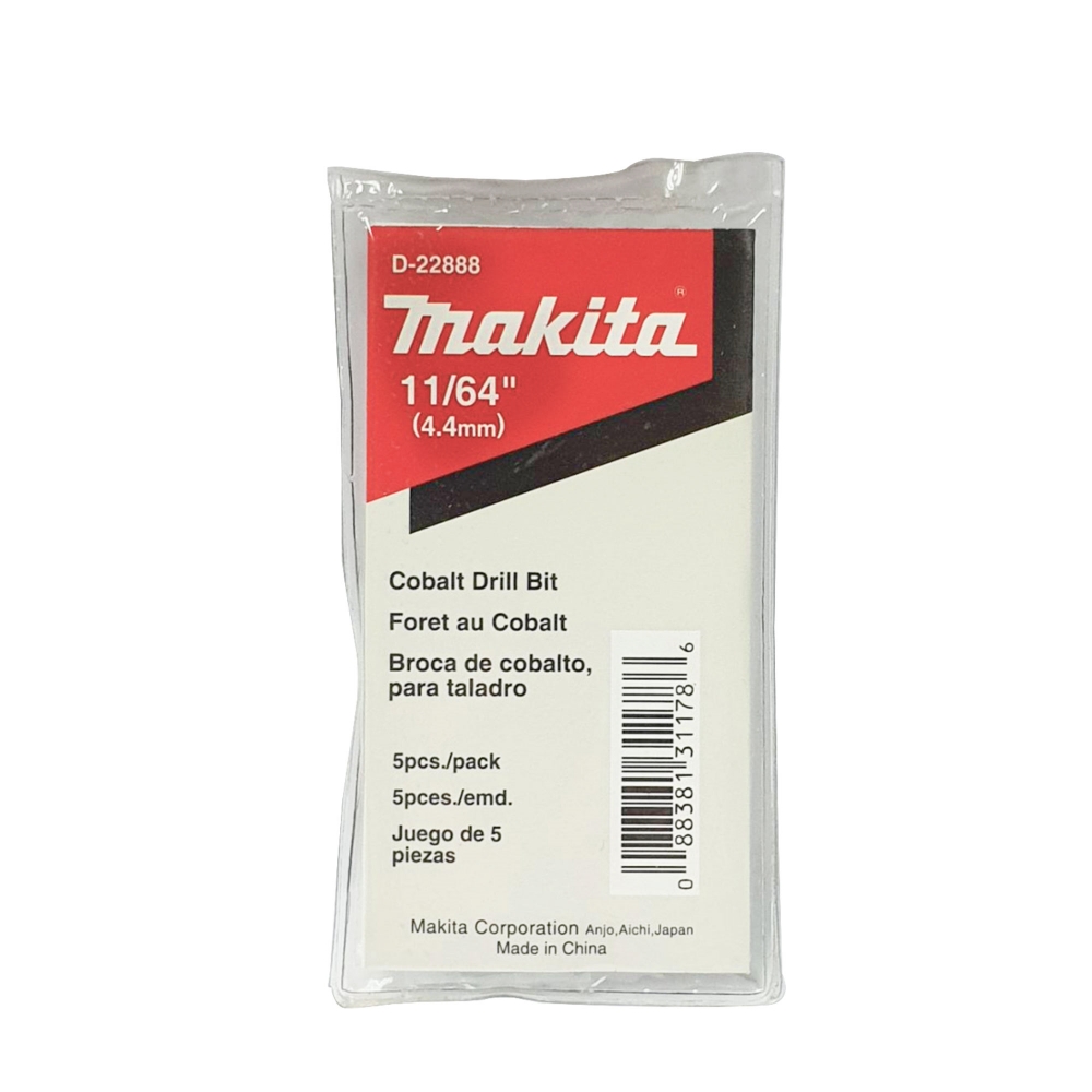 D-22888 ดอกเจาะเหล็ก HCo 11/64"x3-1/4"