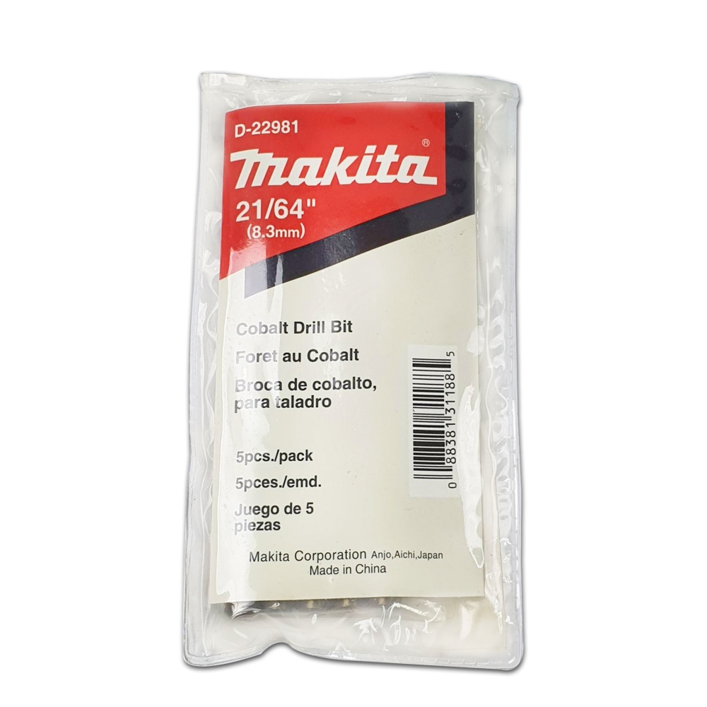 D-22981 ดอกเจาะเหล็ก HCo 21/64"x4-5/8"