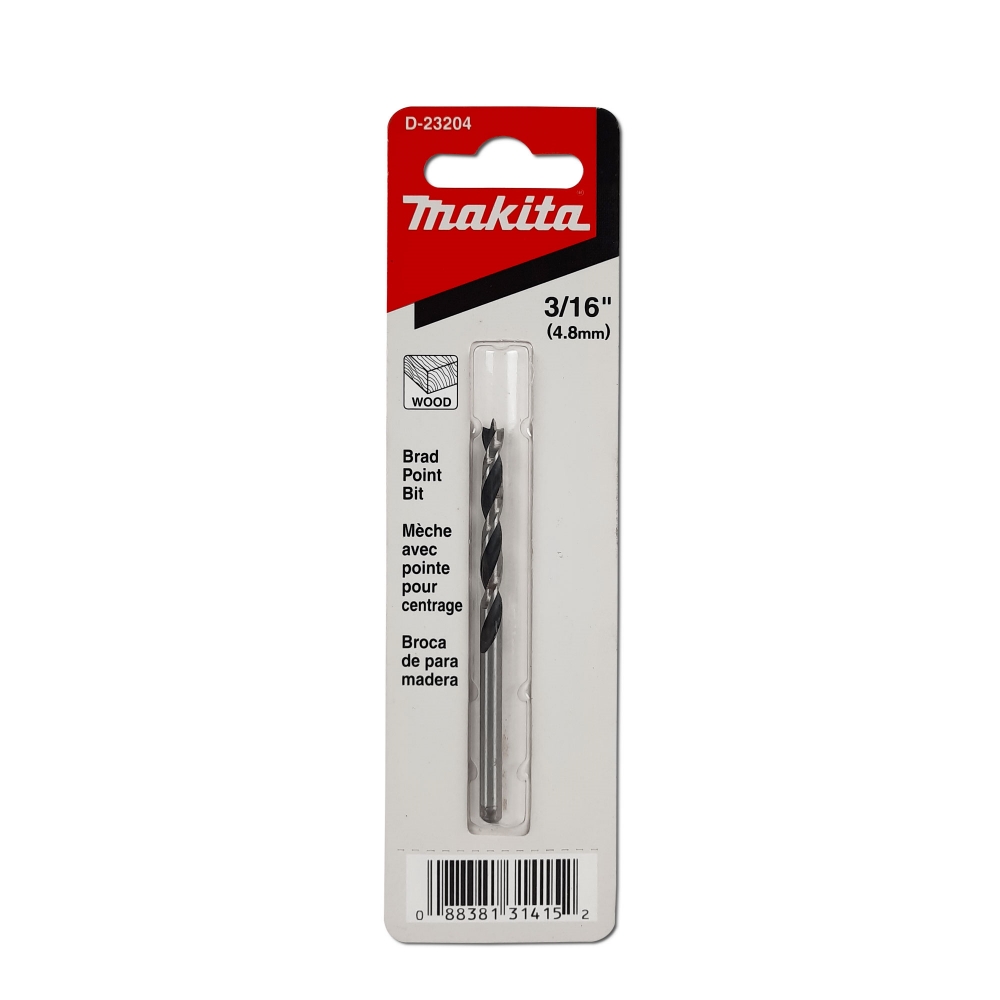 D-23204 ดอกเจาะไม้ 3/16"x3-1/2" ก้านกลม