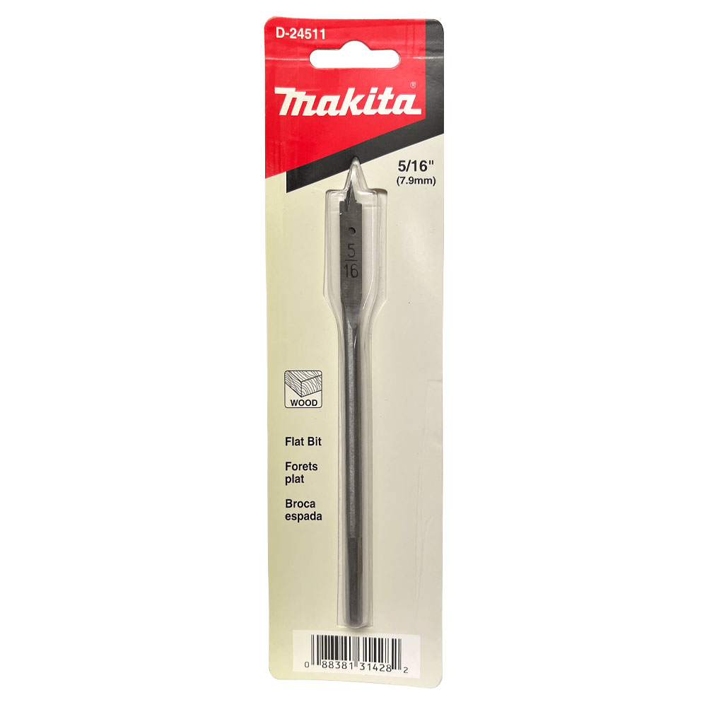 D-24511 ดอกเจาะไม้ใบพาย 5/16"x6" (7.9mm) ก้านกลม