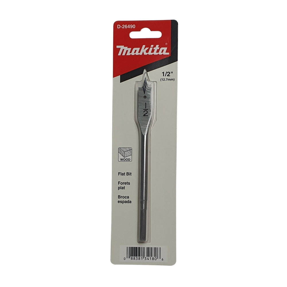 D-26490 ดอกเจาะไม้ใบพาย 1/2"x6" (12.7mm) ก้านกลม