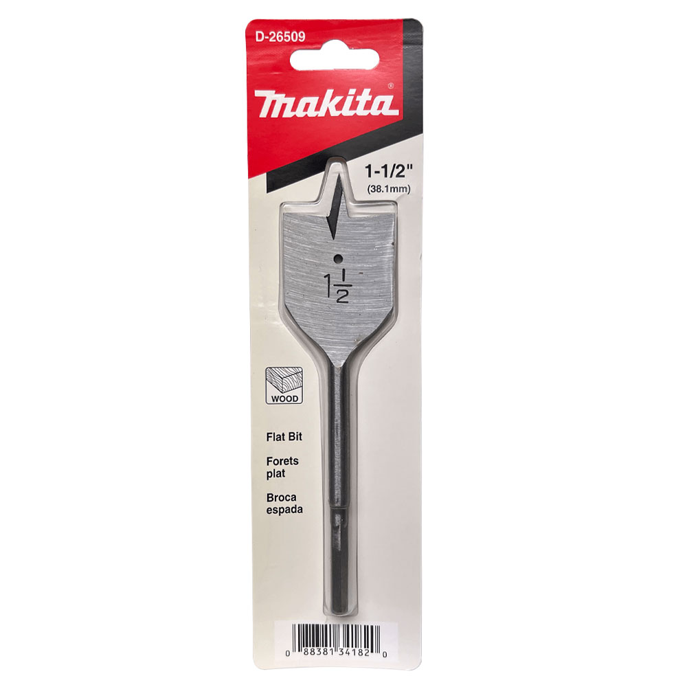 D-26509 ดอกเจาะไม้ใบพาย 1-1/2"x6-1/2" (38.1mm) ก้านกลม