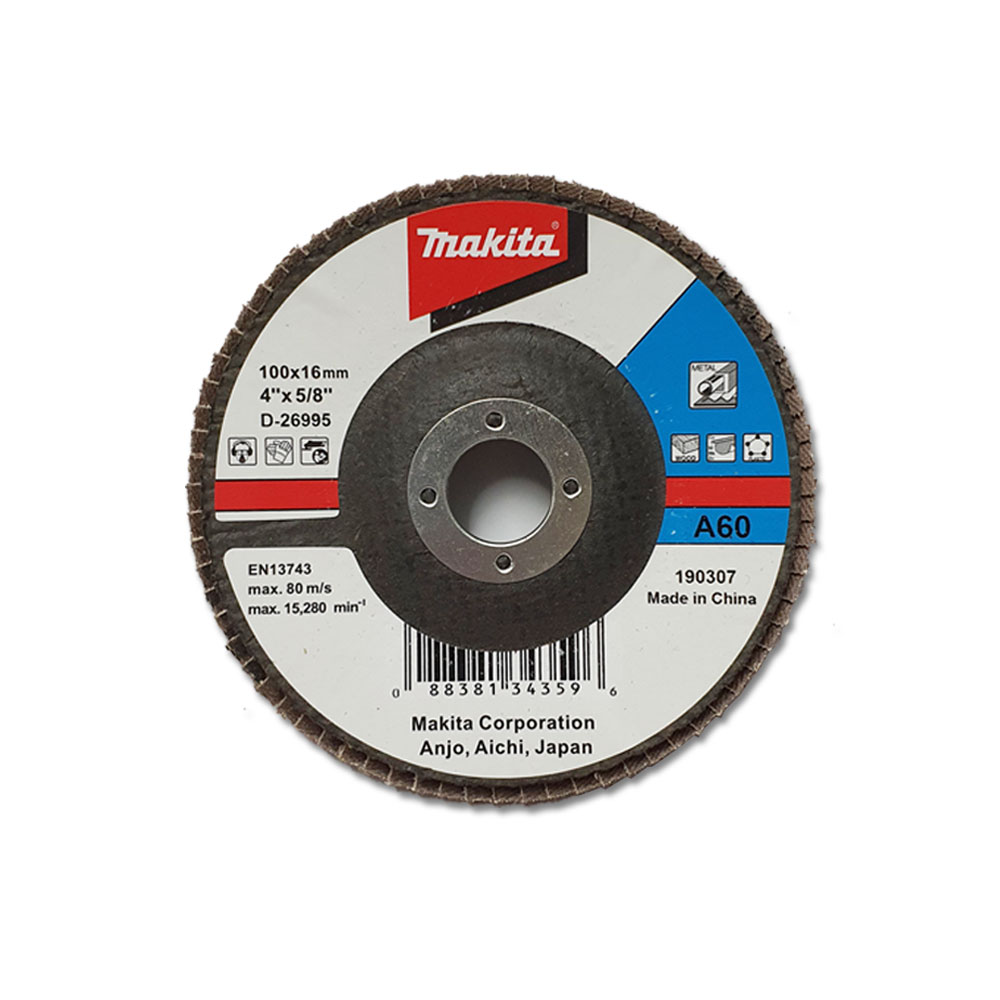 D-26995 4"xA60 กระดาษทรายซ้อนเฉียง Fiber Glass