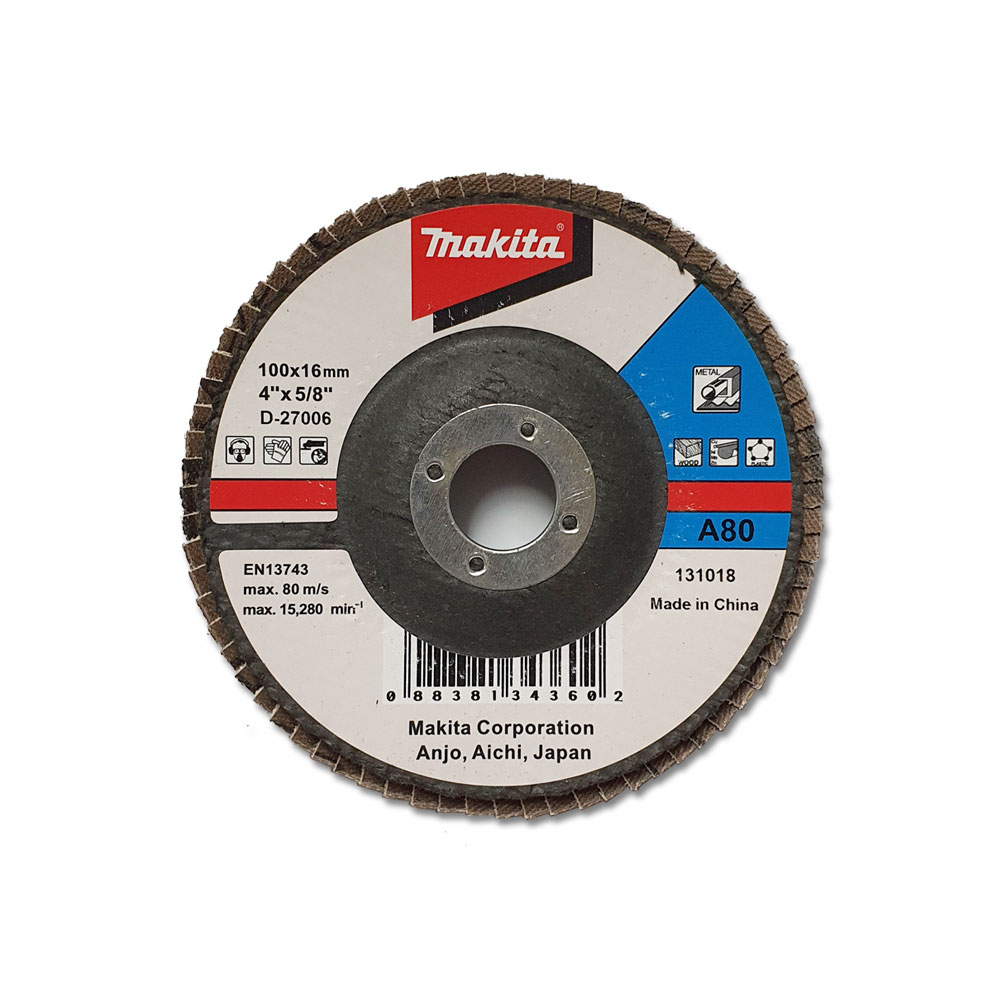 D-27006 4"xA80 กระดาษทรายซ้อนเฉียง Fiber Glass