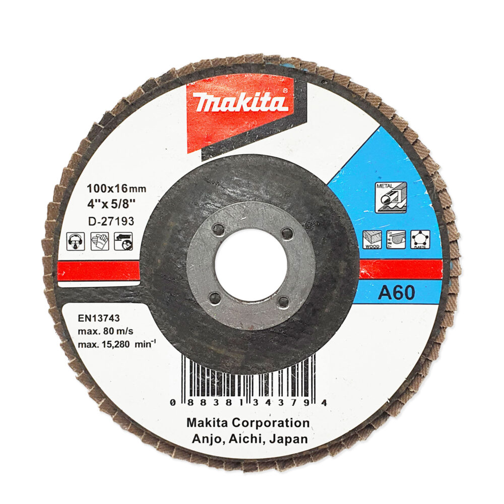 D-27193 4"xA60 กระดาษทรายซ้อนเรียบ Fiber Glass