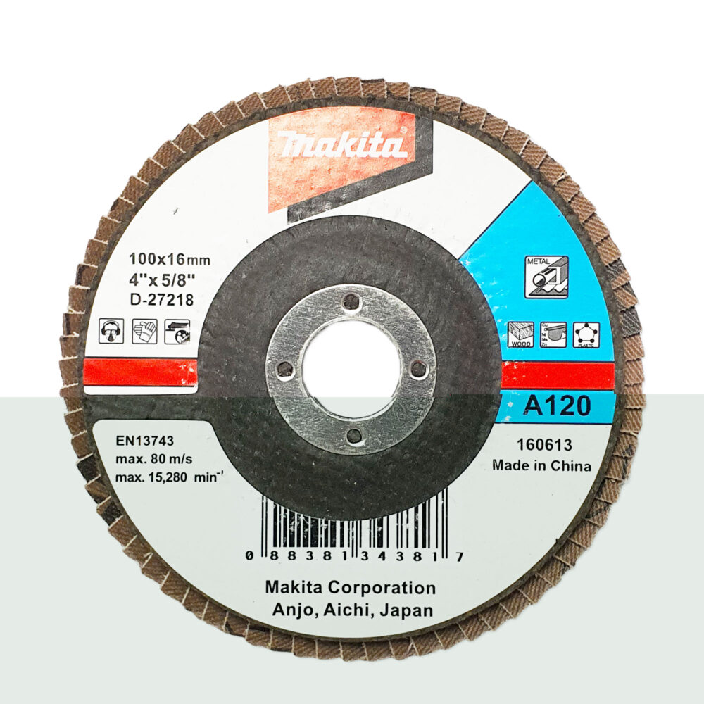 D-27218 4"xA120 กระดาษทรายซ้อนเรียบ Fiber Glass